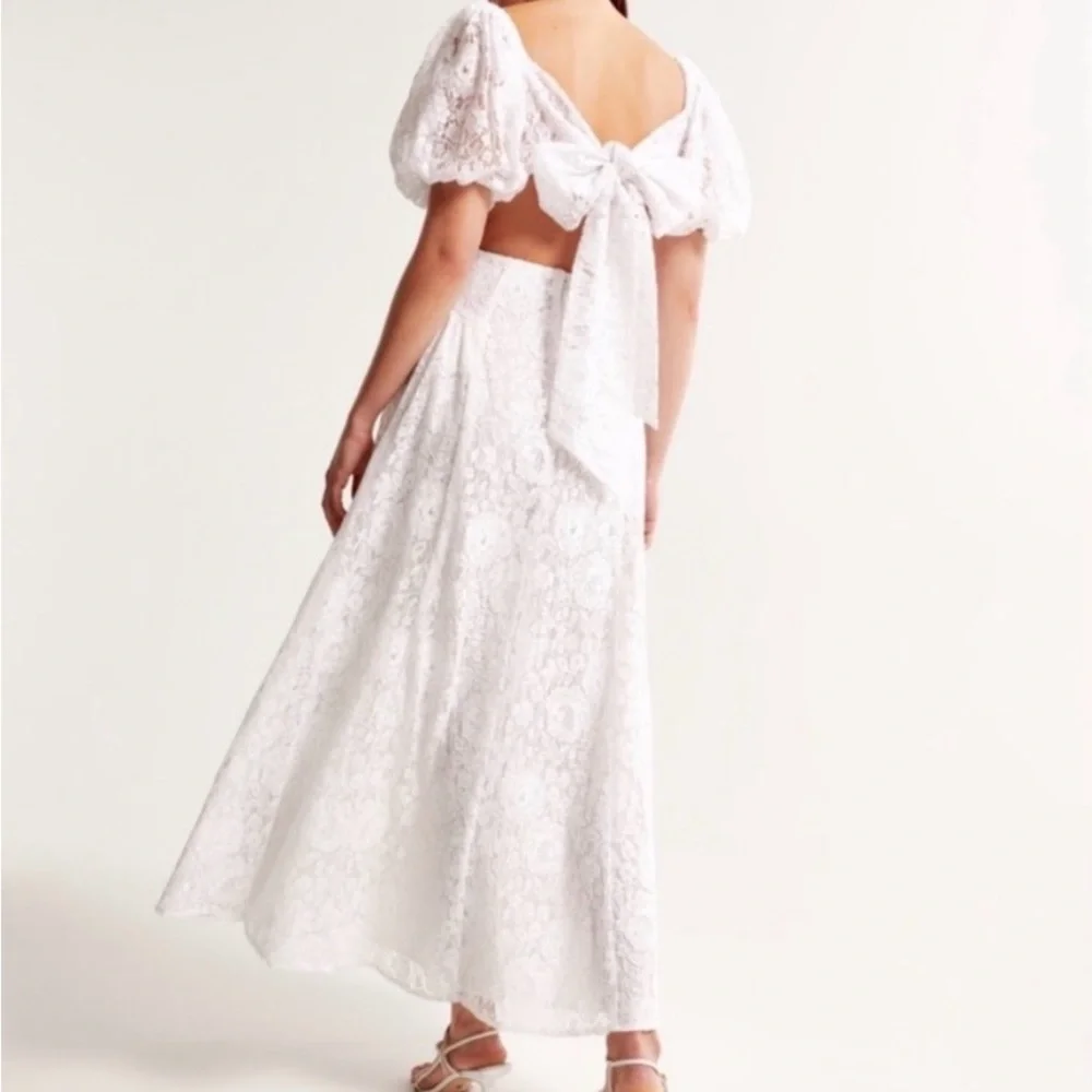 Abercrombie & Fitch White Lace Maxi Dress - Picture 2 of 5